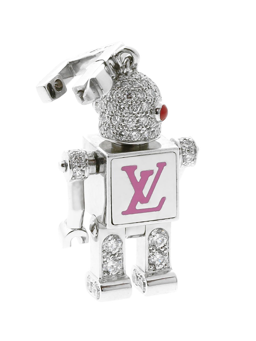 Lothtuis Vuithttton Diamond Spaceman Charm Pendant W Chain