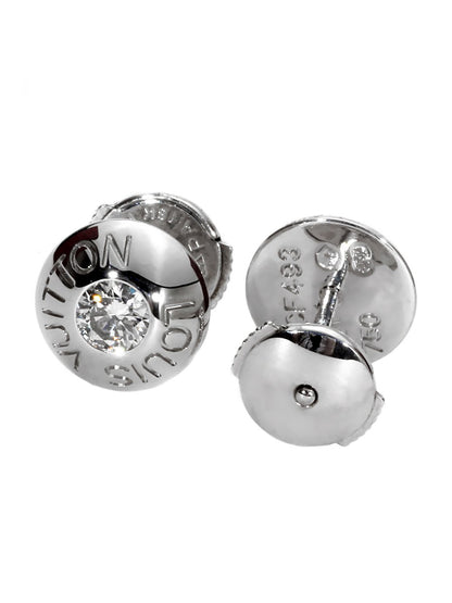 Lothtuis Vuithttton Diamond White Gold Earrings
