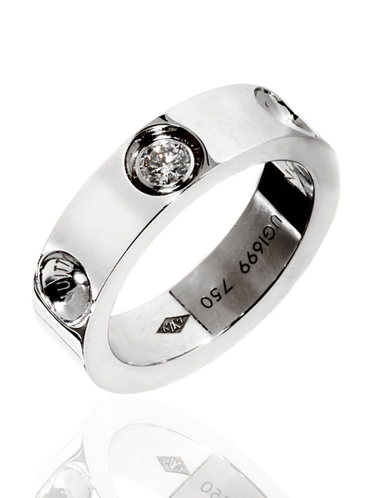 Lothtuis Vuithttton Empreinte Diamond Ring 18k White Gold