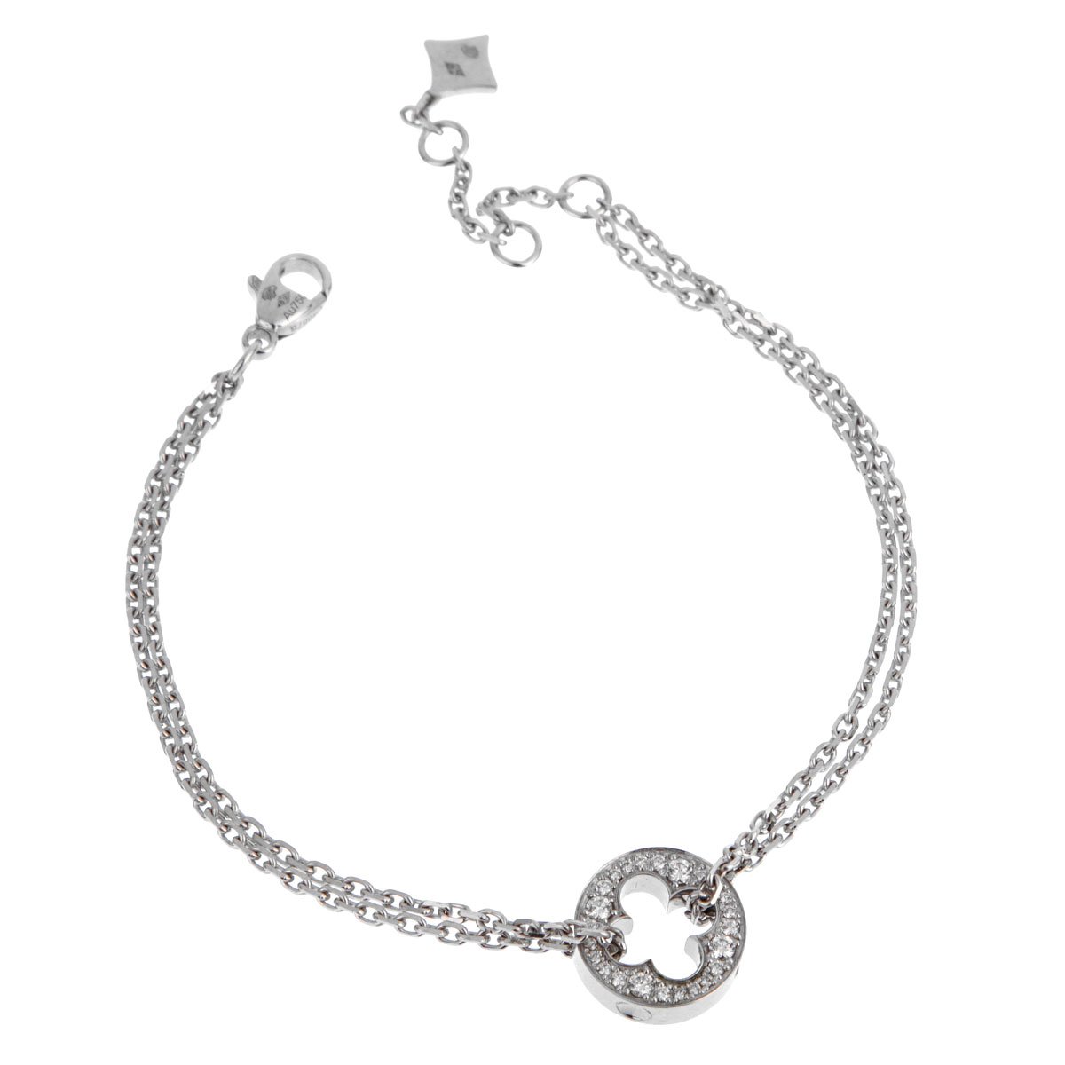 Lothtuis Vuithttton Empreinte Diamond White Gold Bracelet
