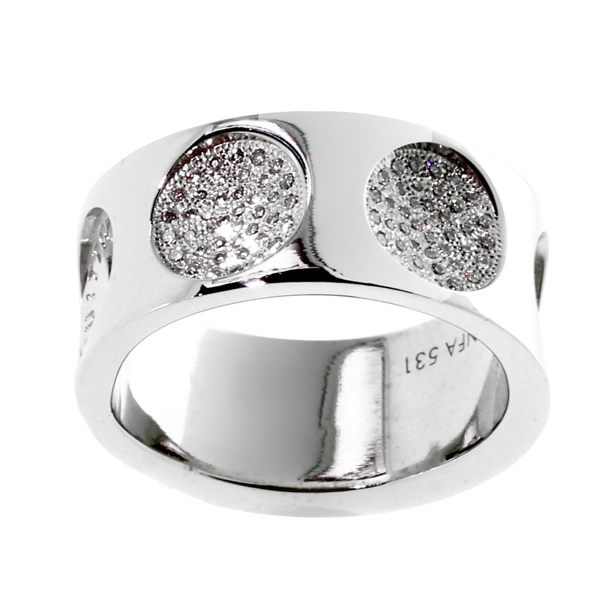 Lothtuis Vuithttton Empreinte Full Diamond White Gold Ring