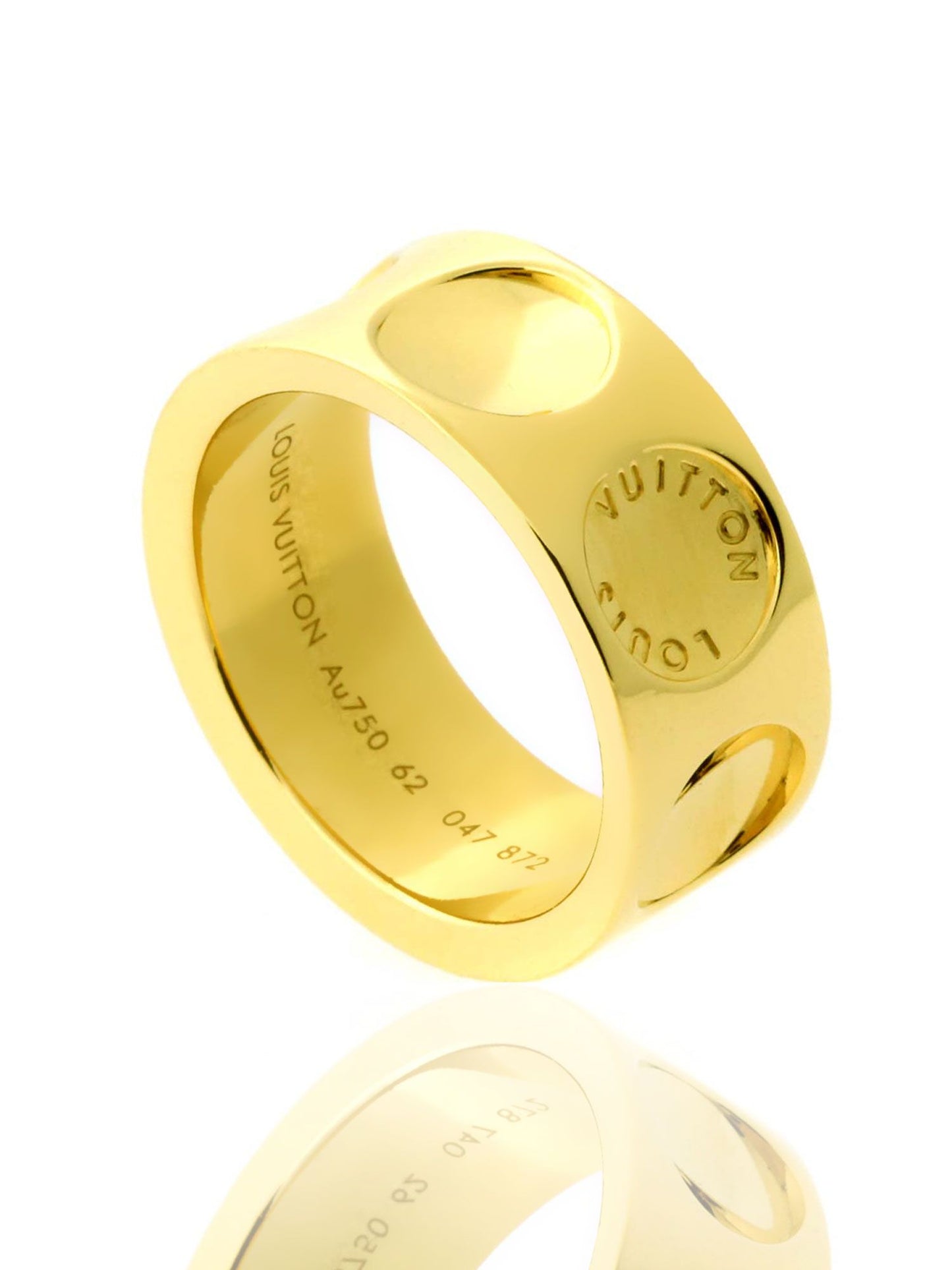 Lothtuis Vuithttton Empreinte Large 18k Yellow Gold Ring