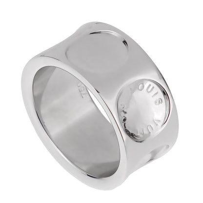 Lothtuis Vuithttton Empreinte 18k White Gold Band Ring