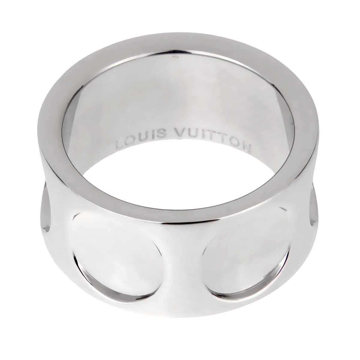 Lothtuis Vuithttton Empreinte 18k White Gold Band Ring
