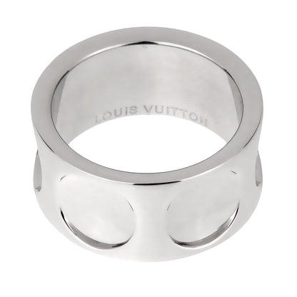 Lothtuis Vuithttton Empreinte 18k White Gold Band Ring