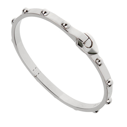 Lothtuis Vuithttton Empreinte White Gold Bangle Bracelet
