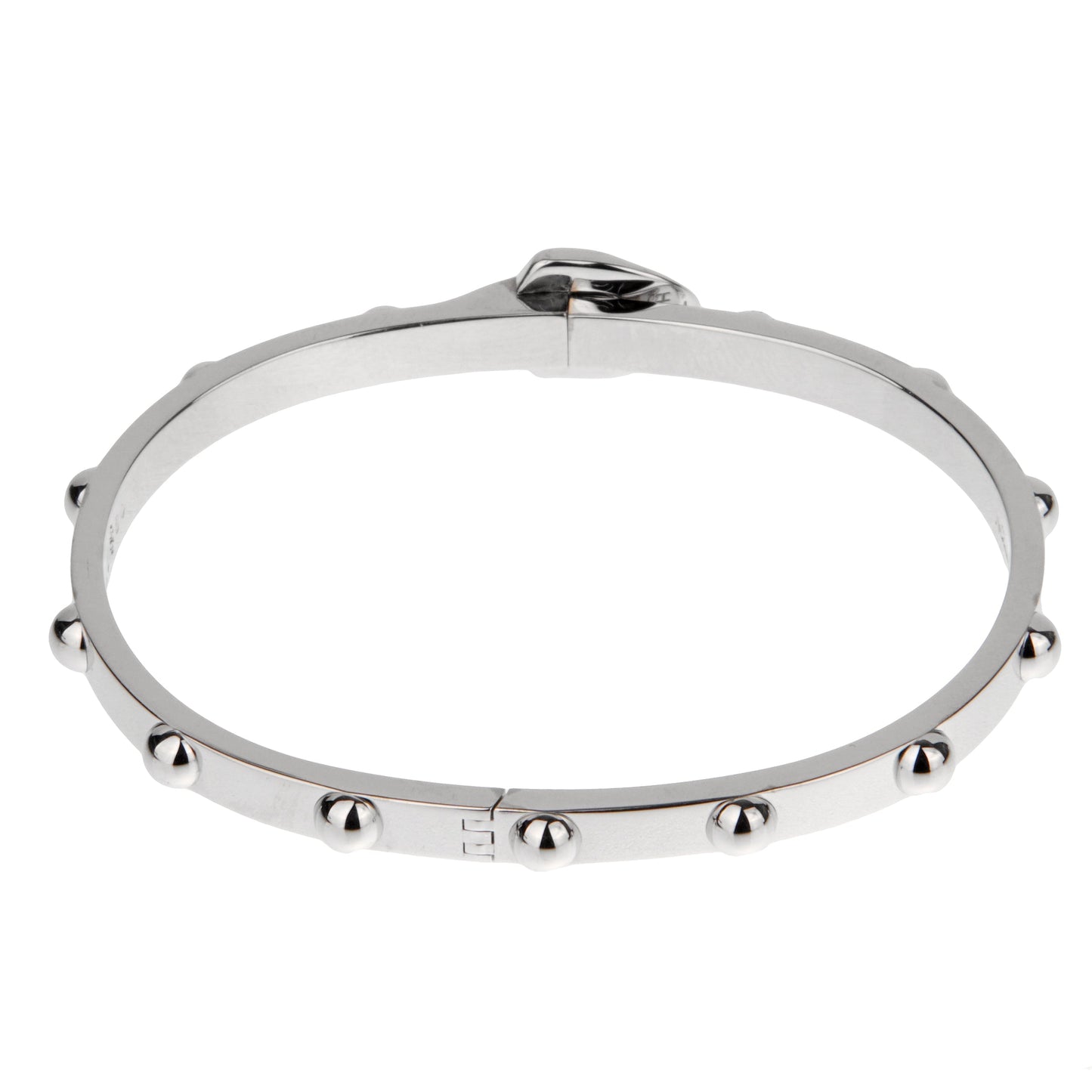 Lothtuis Vuithttton Empreinte White Gold Bangle Bracelet
