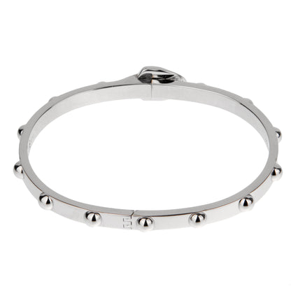 Lothtuis Vuithttton Empreinte White Gold Bangle Bracelet