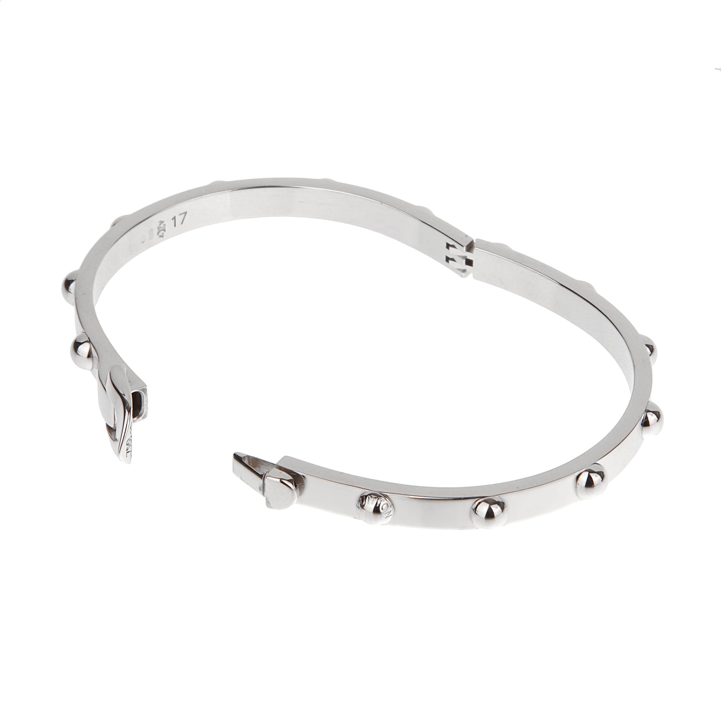 Lothtuis Vuithttton Empreinte White Gold Bangle Bracelet