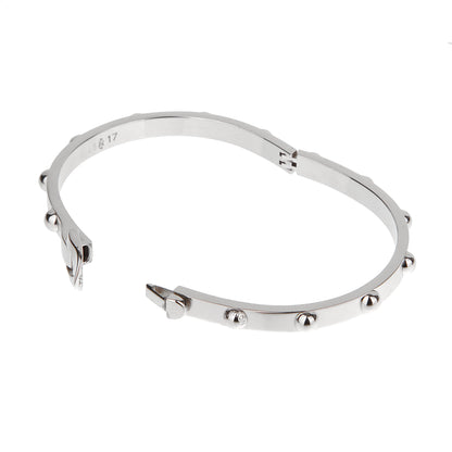 Lothtuis Vuithttton Empreinte White Gold Bangle Bracelet
