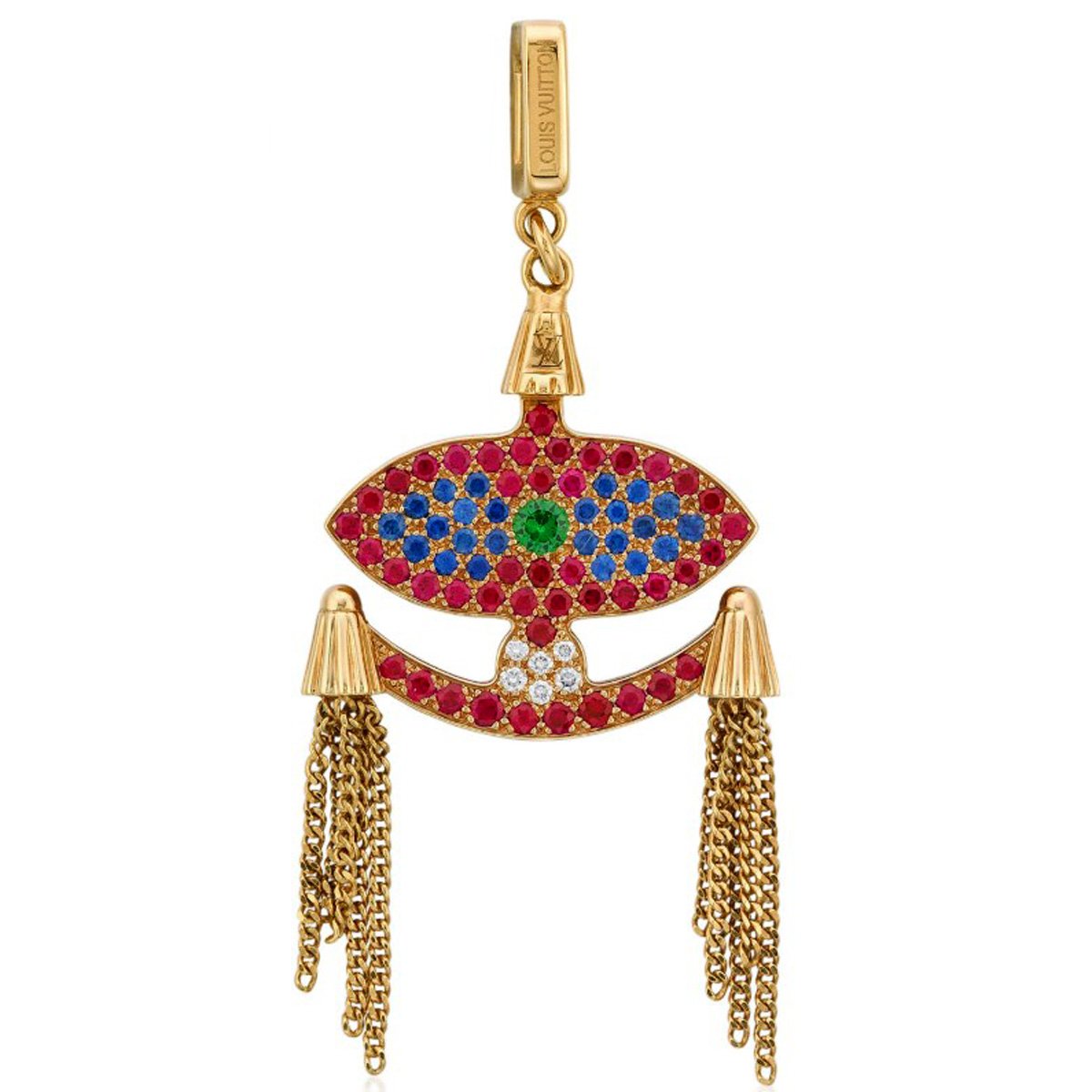 Lothtuis Vuithttton Evil Eye Ruby Charm Pendant