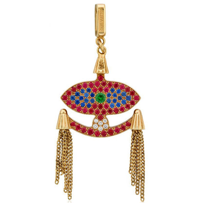 Lothtuis Vuithttton Evil Eye Ruby Charm Pendant