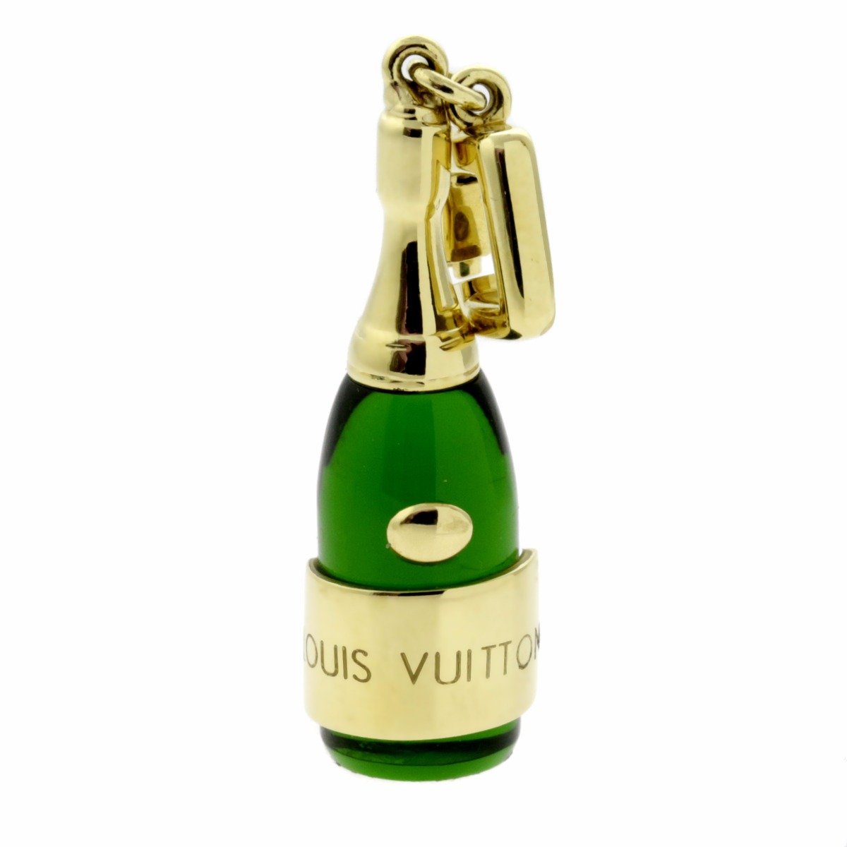 Lothtuis Vuithttton Gold Champagne Charm Pendant