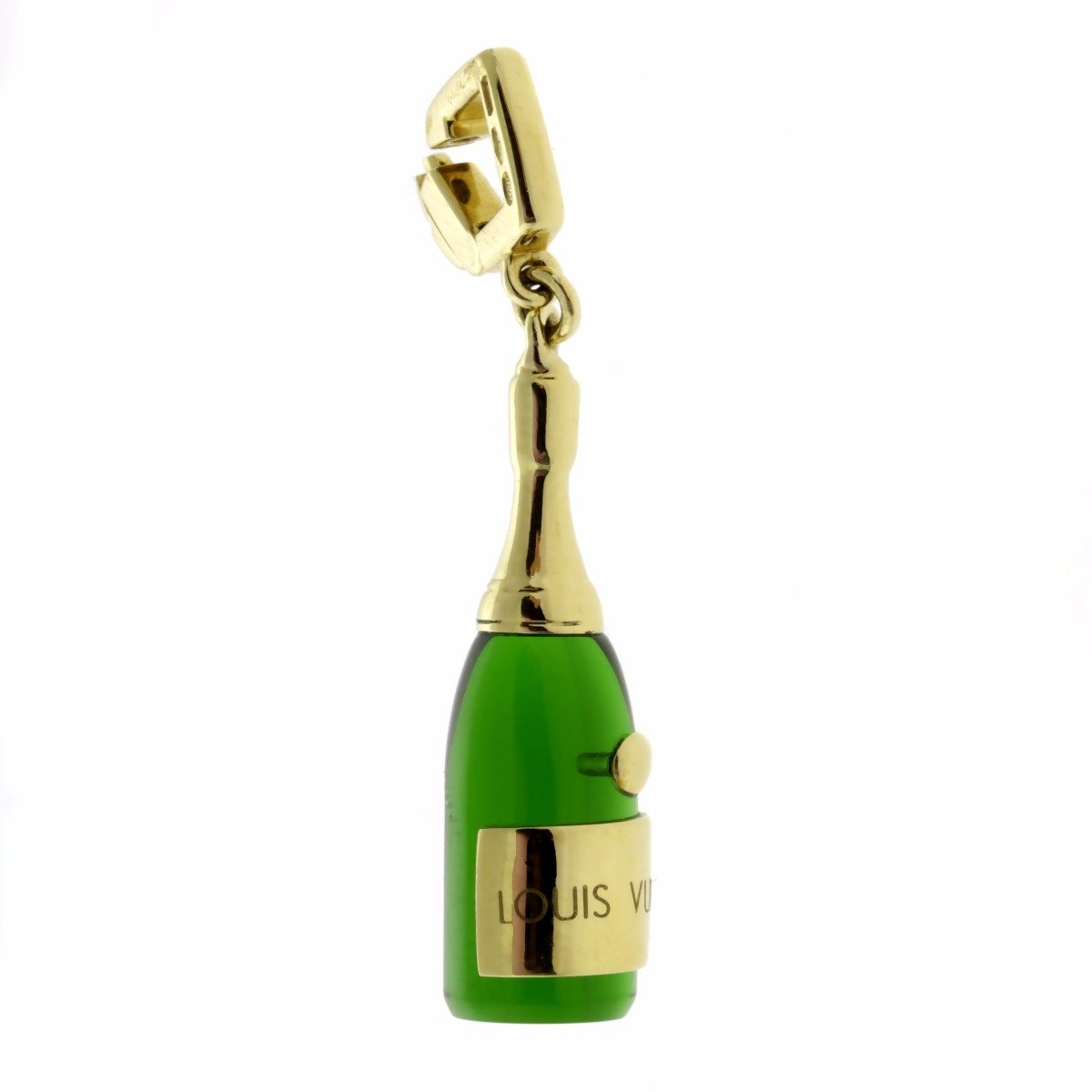 Lothtuis Vuithttton Gold Champagne Charm Pendant