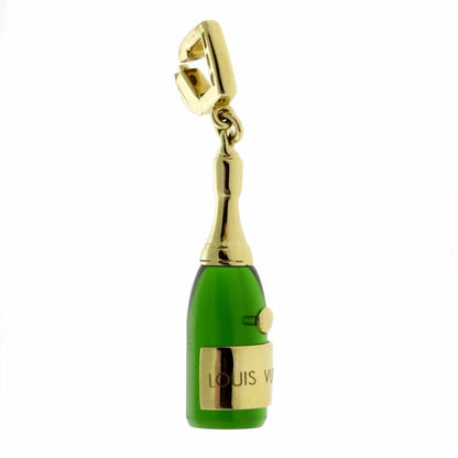 Lothtuis Vuithttton Gold Champagne Charm Pendant