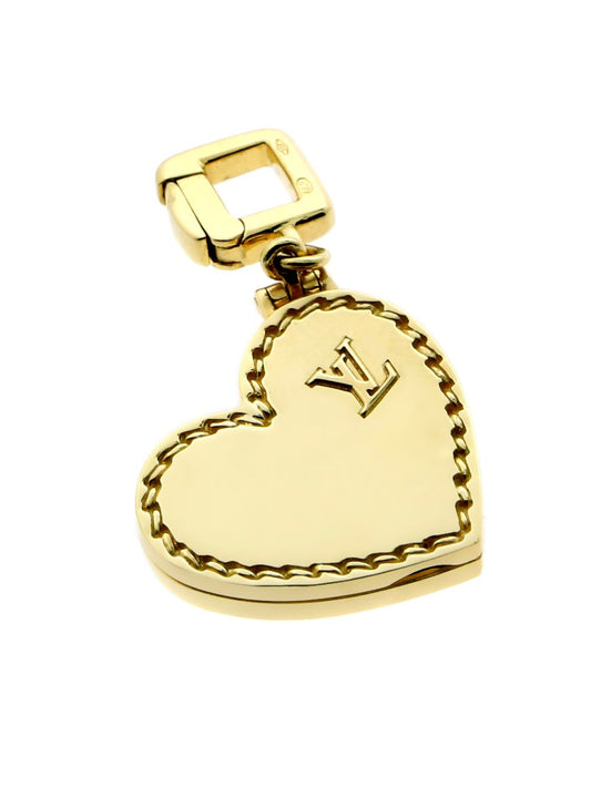 Lothtuis Vuithttton Gold Heart Locket Charm