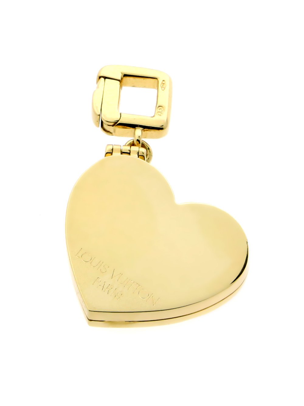 Lothtuis Vuithttton Gold Heart Locket Charm