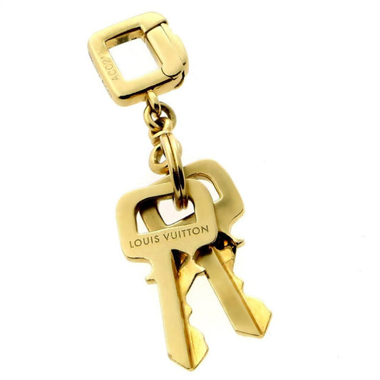 Lothtuis Vuithttton Gold Key Pendant Charm Necklace