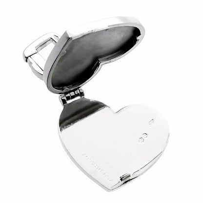 Lothtuis Vuithttton Heart Locket Charm 18k White Gold Pendant