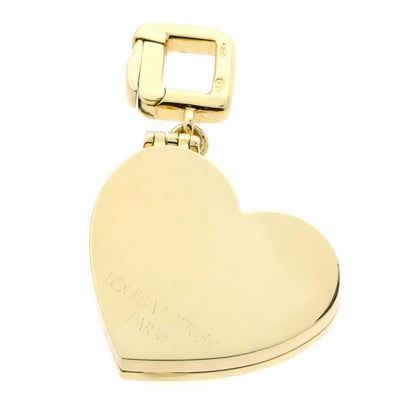 Lothtuis Vuithttton Heart Locket 18k Yellow Gold Charm Pendant