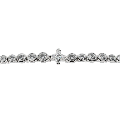 Lothtuis Vuithttton High Jewelry Diamond 18k White Gold Tennis Bracelet