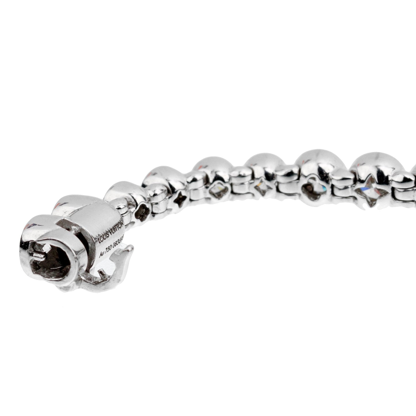 Lothtuis Vuithttton High Jewelry Diamond 18k White Gold Tennis Bracelet