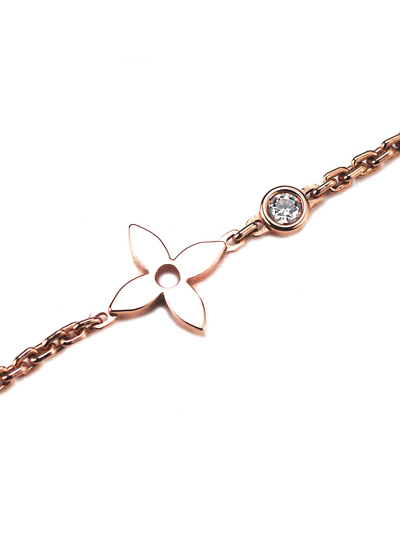 Lothtuis Vuithttton Idylle 18k Rose Gold Diamond Necklace