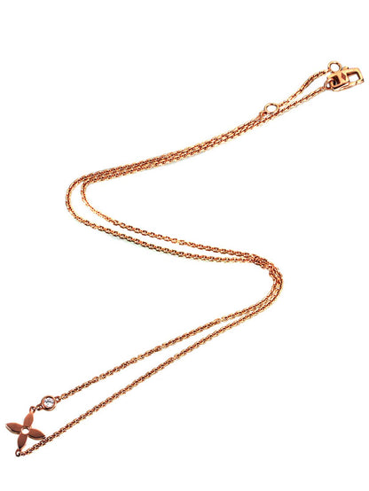 Lothtuis Vuithttton Idylle 18k Rose Gold Diamond Necklace