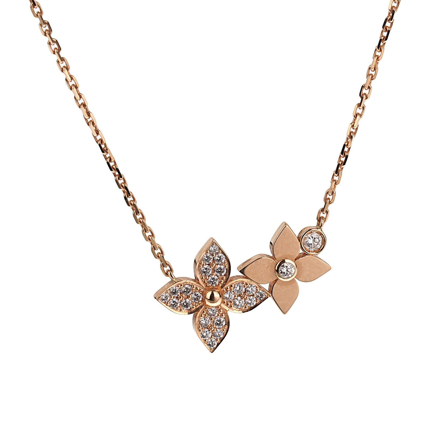 Lothtuis Vuithttton Idylle Star Blossom Necklace 18k Pink Gold and Diamonds