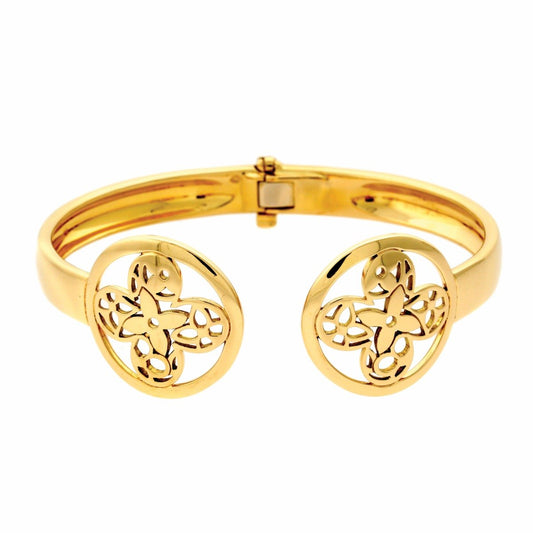 Lothtuis Vuithttton Monogram Gold Bangle Bracelet