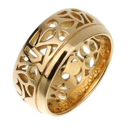 Lothtuis Vuithttton Monogram 18k Yellow Gold Cocktail Band Ring Sz 5