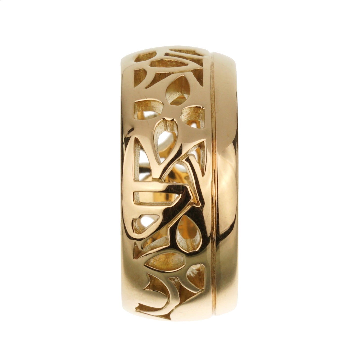 Lothtuis Vuithttton Monogram 18k Yellow Gold Cocktail Band Ring Sz 5