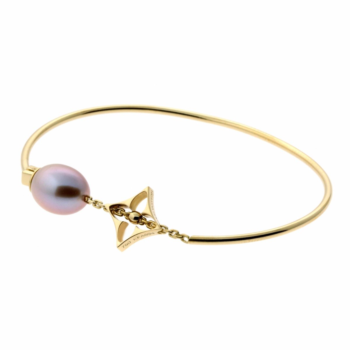 Lothtuis Vuithttton Pearl Monogram Gold Bracelet