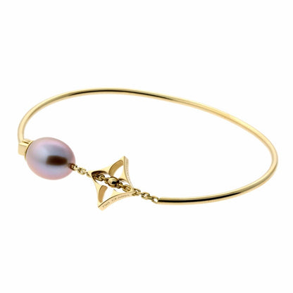 Lothtuis Vuithttton Pearl Monogram Gold Bracelet