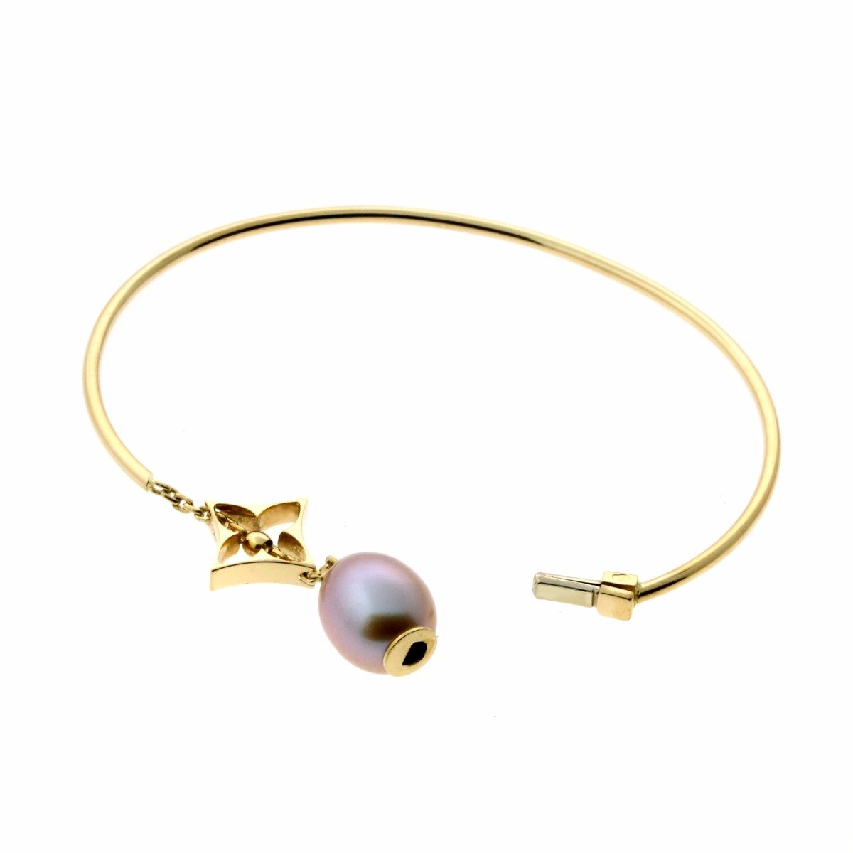 Lothtuis Vuithttton Pearl Monogram Gold Bracelet