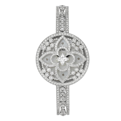 Lothtuis Vuithttton Secret 18k White Gold Diamond Womens Watch
