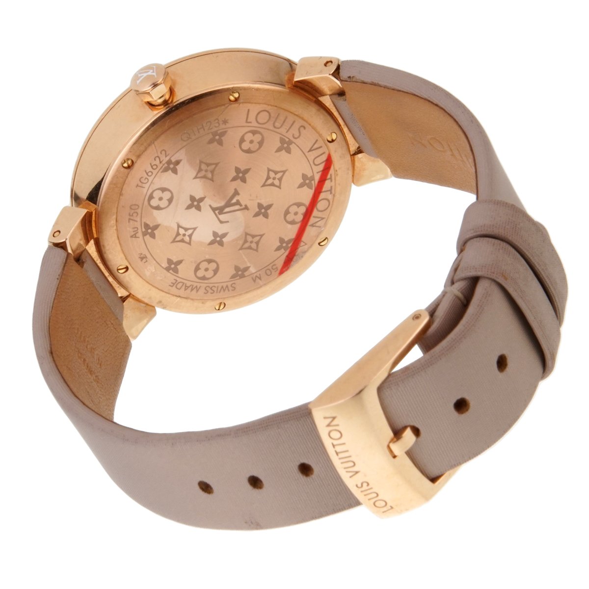 Lothtuis Vuithttton Tambour Blossom 35 Rose Gold Diamond Watch