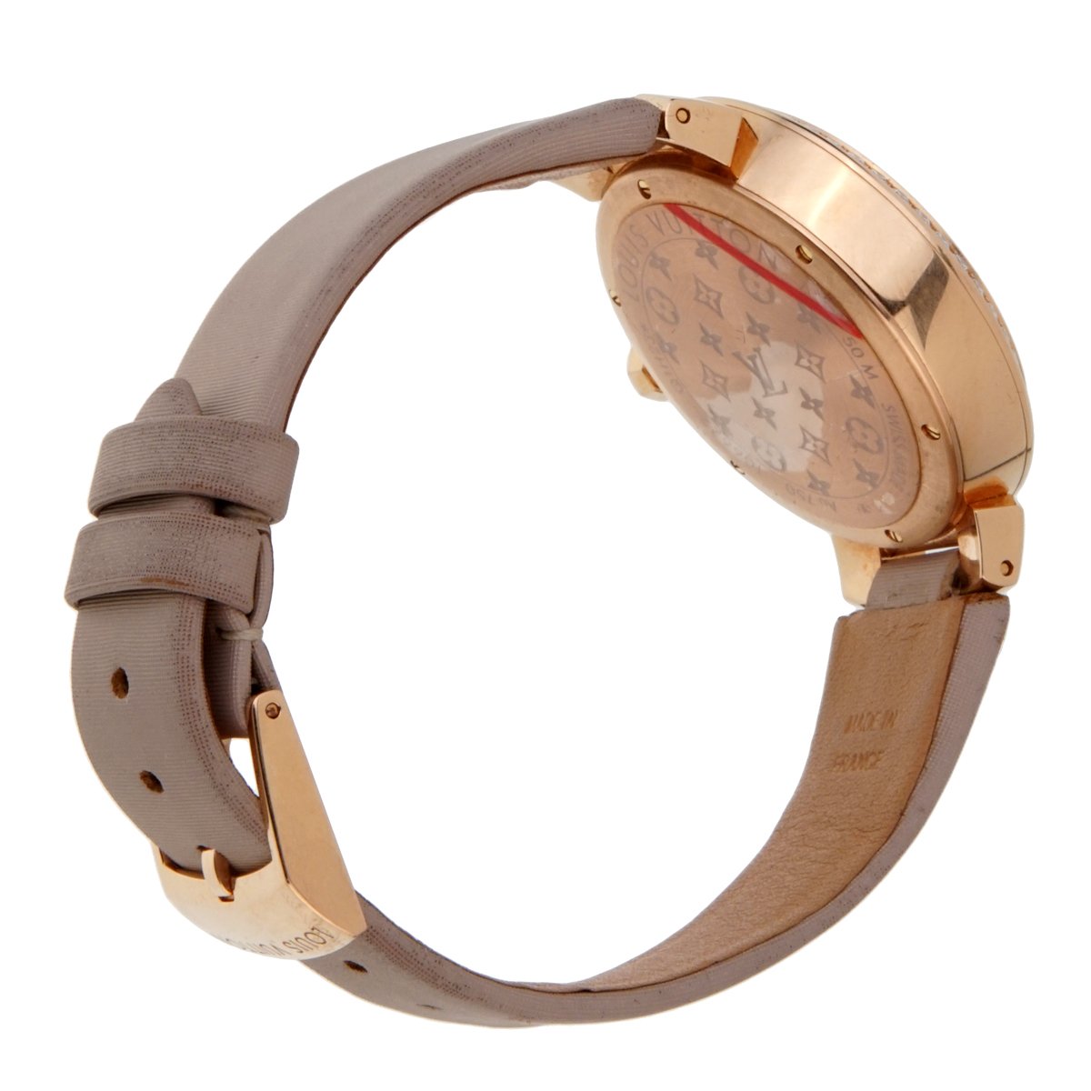 Lothtuis Vuithttton Tambour Blossom 35 Rose Gold Diamond Watch