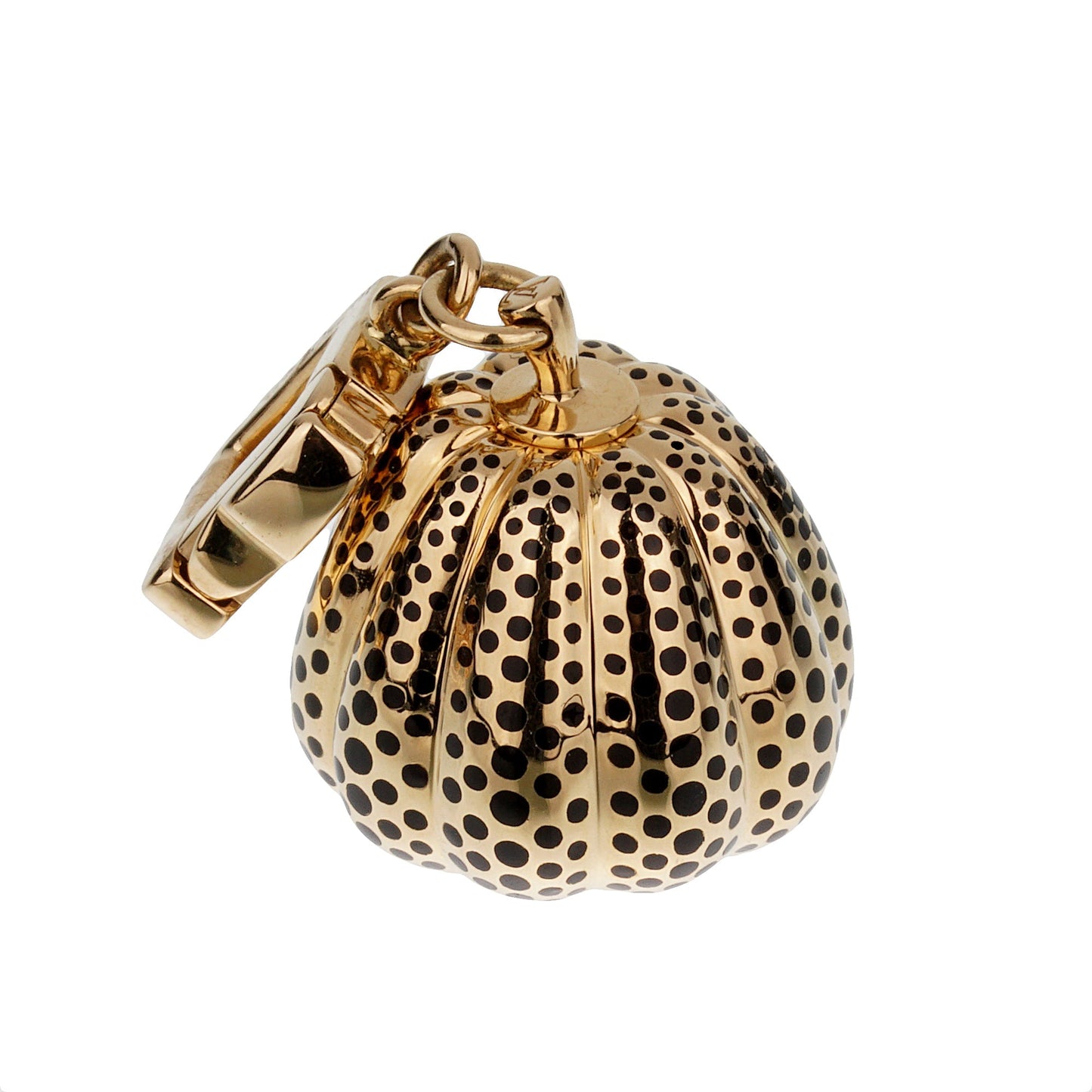 Lothtuis Vuithttton Yayoi Kusama Pumpkin 18k Yellow Gold Charm Pendant