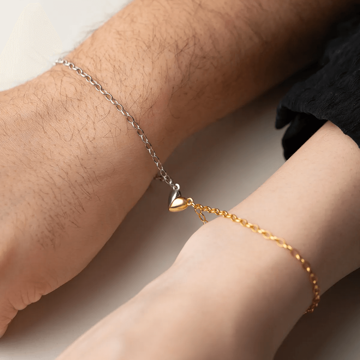 Magnetic Heart Couple Friendship Bracelet Set