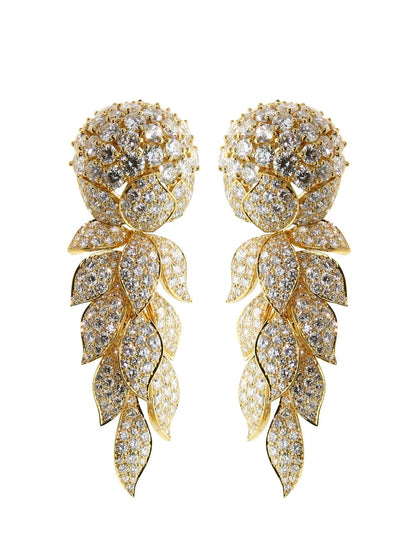 Magnificent Carthttier Diamond Gold Earrings