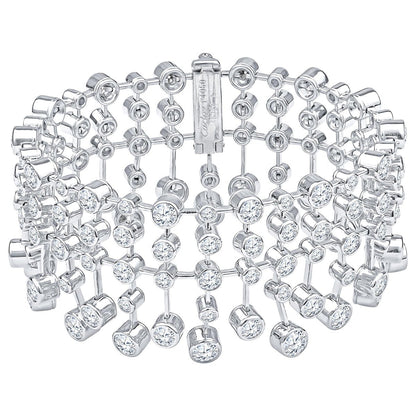 Magnificent Carthttier Diamond Platinum Tennis Bracelet