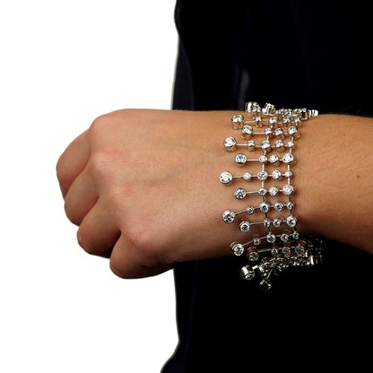 Magnificent Carthttier Diamond Platinum Tennis Bracelet