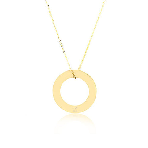 Mom Necklace Personalized Circle Charm with Name