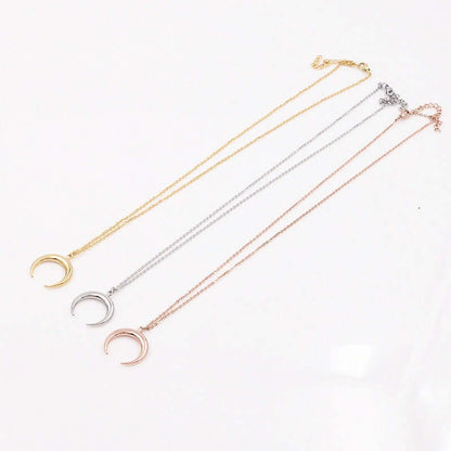 Inverted Moon Necklace in Rose Gold Vermeil Best Friend Gift