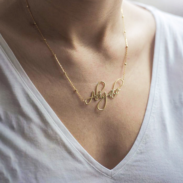 Sterling Silver Mom Necklace Custom Name Jewelry