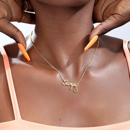 Zodiac Necklaces Gold Vermeil Horoscope Jewelry for Girls