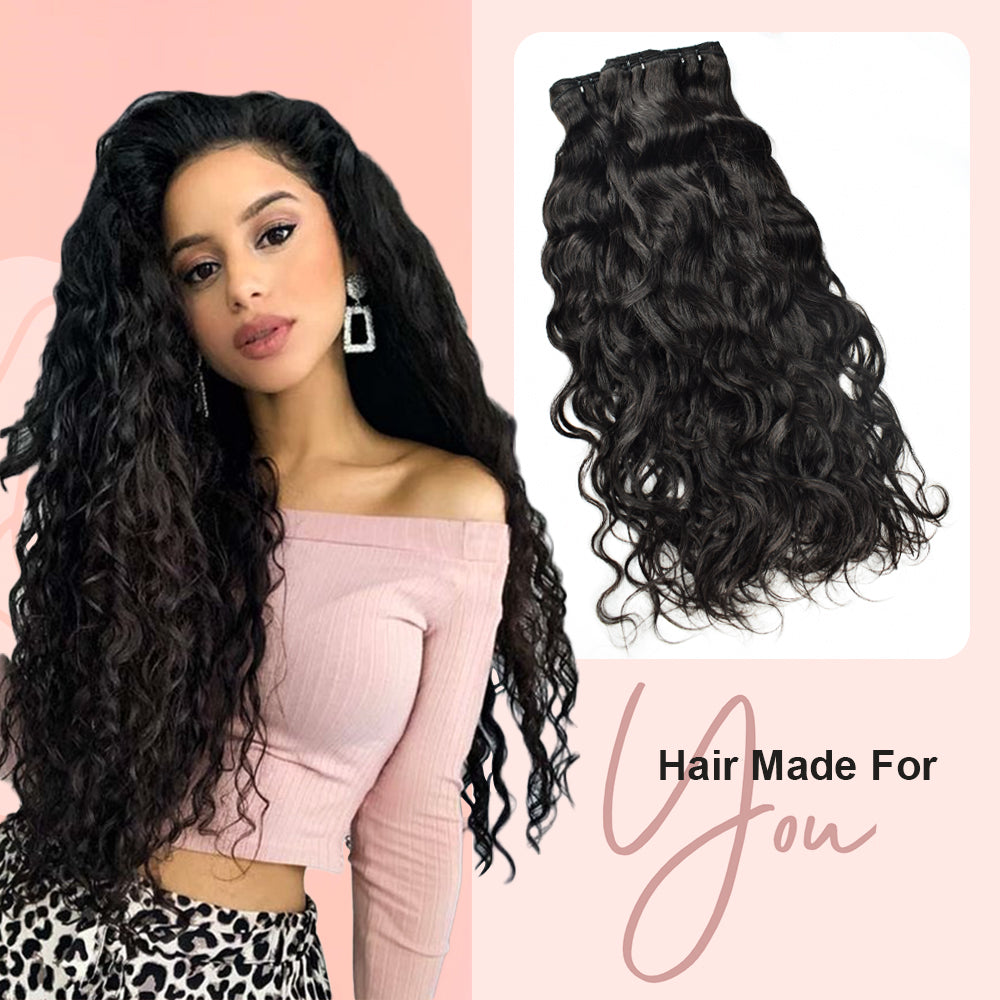 #1B Water Wave 10A Human Hair Bundles Brazilian Virgin Hair Bundles Weave Hair CVOHAIR