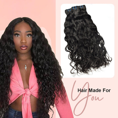 #1B Natural Wave Human Hair Bundles Brazilian Virgin Hair Bundles Weave Hair CVOHAIR