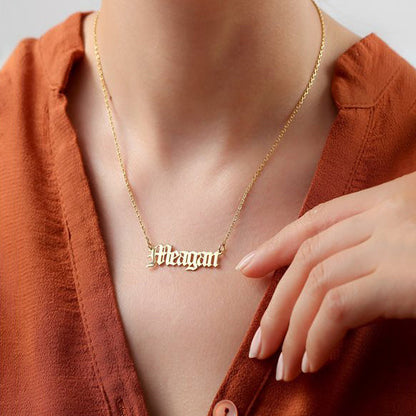 Name Choker Necklace for Women Custom Gothic Initials